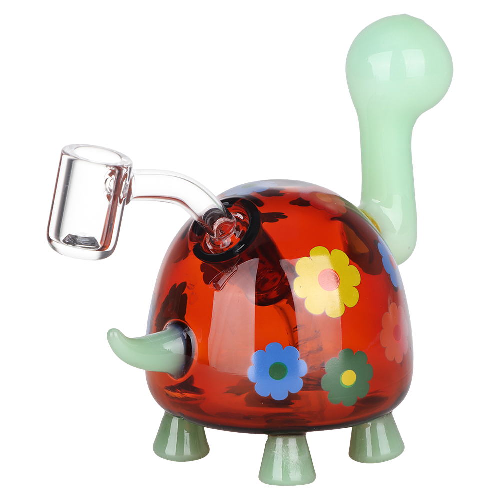 SeshGear Hippy Turtle novelty dab rig shaped like a cute turtle with a fixed diffuser downstem and 14mm joint