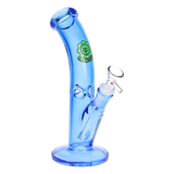 SeshGear Lean Back Bent Tube Colored Glass Water Pipe | 9" | 14mm F