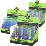 SeshGear Glass Mini Water Pipe | 6" | Grommet | Assorted Styles | 6ct Display