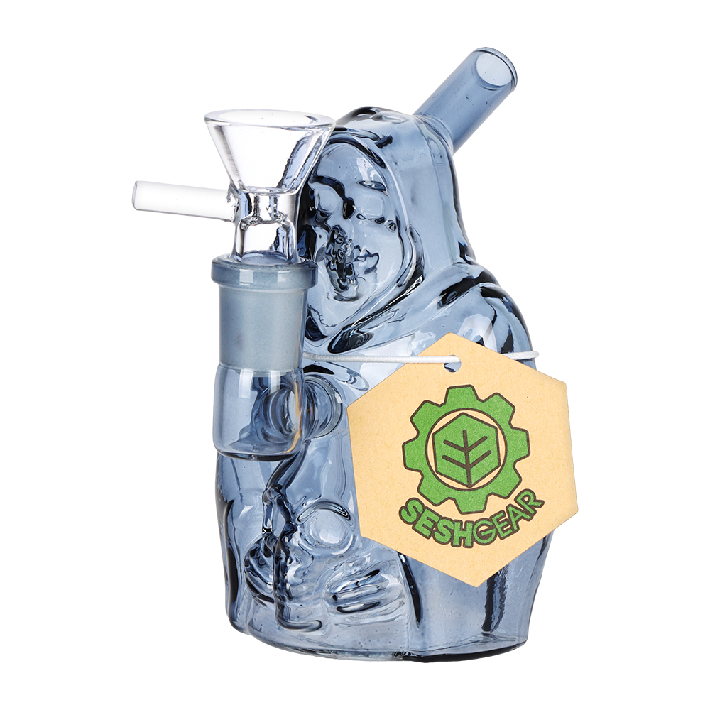 SeshGear Nocturnal Nightmare Glass Water Pipe | 4.5" | 14mm F | Assorted Colors | 4ct Bundle