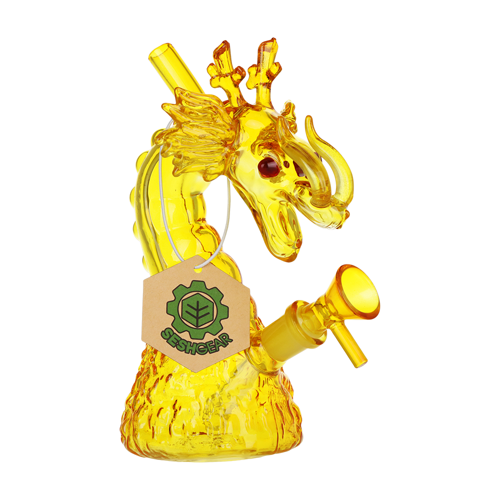 SeshGear Rising Dragon Glass Water Pipe | 6.75" | 14mm F