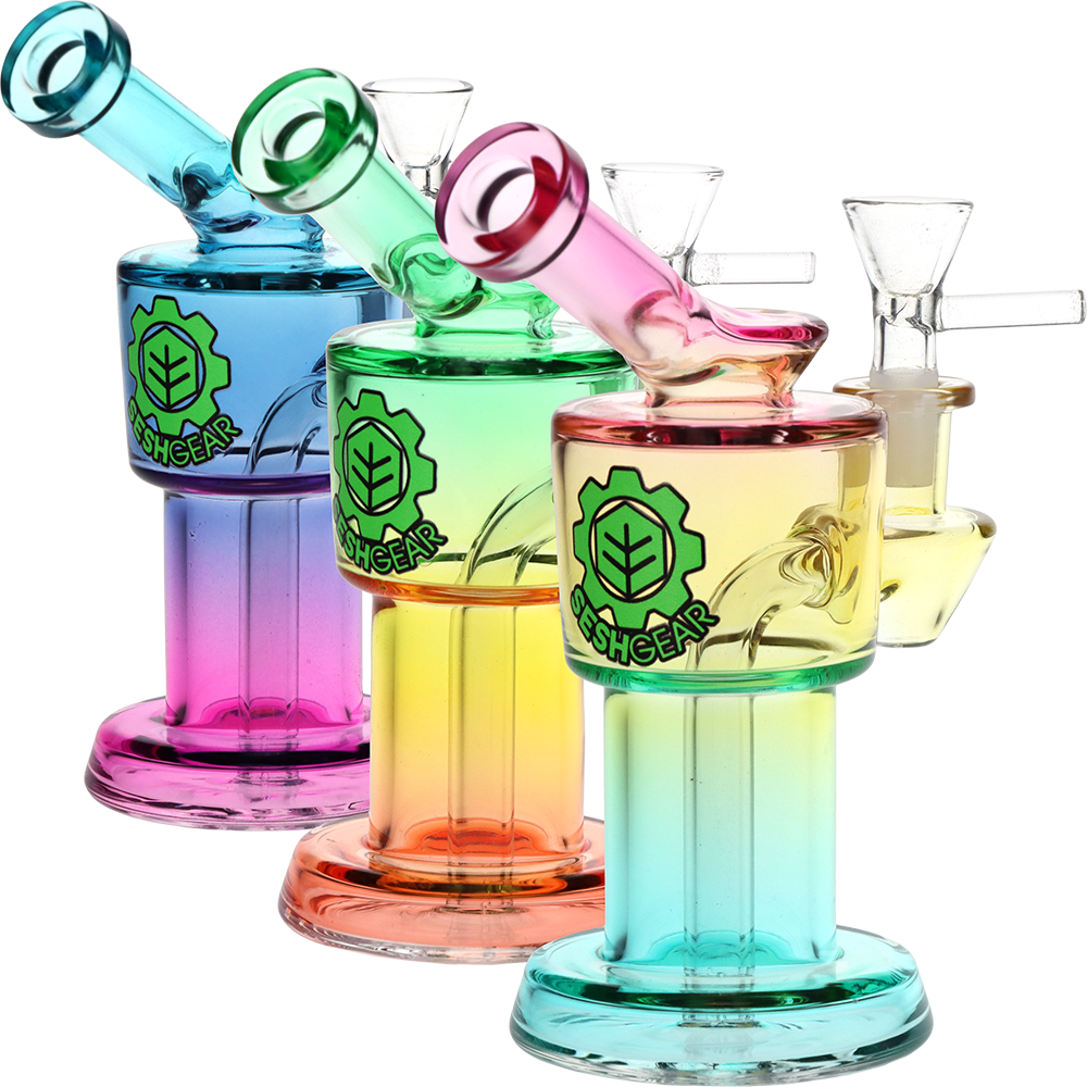 SeshGear Roboto Ombre Glass Water Pipe | 5.25" | 10mm F