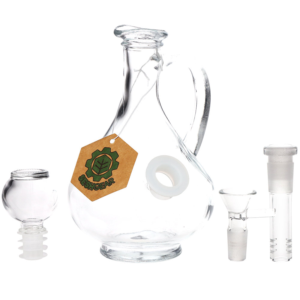 SeshGear Rounded Vintage Glass Water Pipe | 7.75" | 14mm F