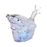 SeshGear Shark Attack Electroplated Glass Water Pipe | 5.5" | 14mm F | Colors Vary