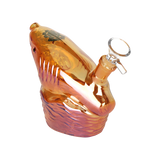 SeshGear Shark Attack Electroplated Glass Water Pipe | 5.5" | 14mm F | Colors Vary