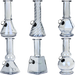 SeshGear Glass Mini Water Pipe | 6" | Grommet | Assorted Styles | 6ct Display