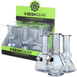 SeshGear Glass Mini Water Pipe | 6" | Grommet | Assorted Styles | 6ct Display