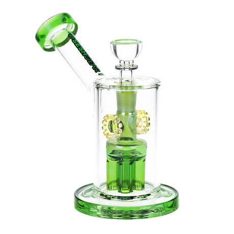 SeshGear Steampunk Gears Fumed Perc Glass Water Pipe | 6.5" | 14mm F