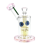 SeshGear Steampunk Gears Fumed Perc Glass Water Pipe | 6.5" | 14mm F