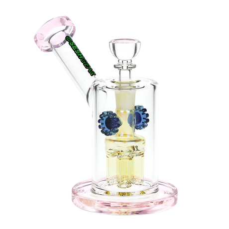 SeshGear Steampunk Gears Fumed Perc Glass Water Pipe | 6.5" | 14mm F