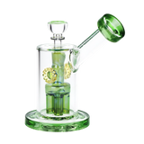 SeshGear Steampunk Gears Fumed Perc Glass Water Pipe | 6.5" | 14mm F