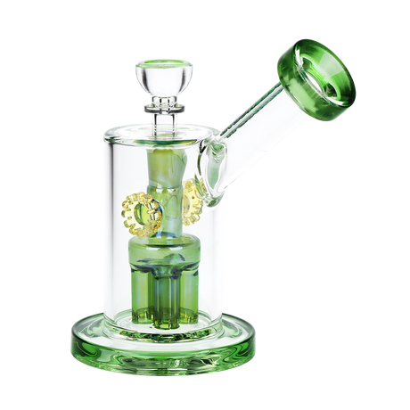SeshGear Steampunk Gears Fumed Perc Glass Water Pipe | 6.5" | 14mm F