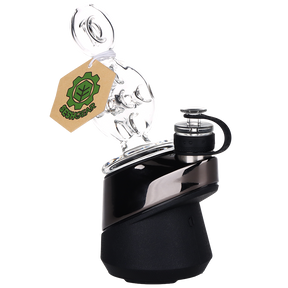 SeshGear Swiss Donut Puffco Peak attachment 4.5 inch, a clear borosilicate glass vaporizer attachment