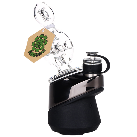 SeshGear Swiss Donut Puffco Peak attachment 4.5 inch, a clear borosilicate glass vaporizer attachment