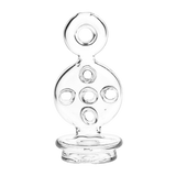 SeshGear Swiss style glass attachment with a donut mouthpiece, a replacement piece for the Puffco Peak Pro