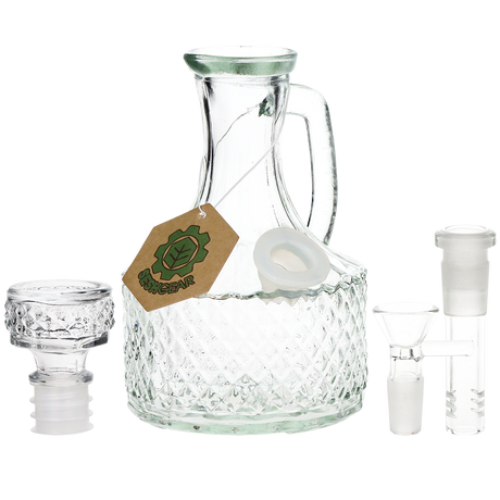 SeshGear Textured Vintage Glass Water Pipe | 6.5" | 14mm F