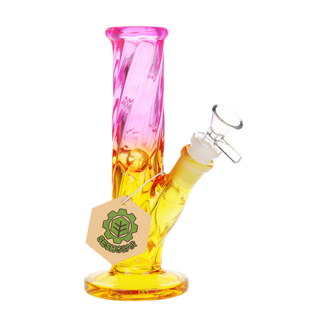 SeshGear Twist Ombre Straight Tube Glass Water Pipe | 7.75" | 14mm F
