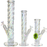 SeshGear Twist Straight Tube Glass Water Pipe | 14mm F