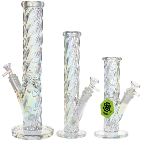SeshGear Twist Straight Tube Glass Water Pipe | 14mm F