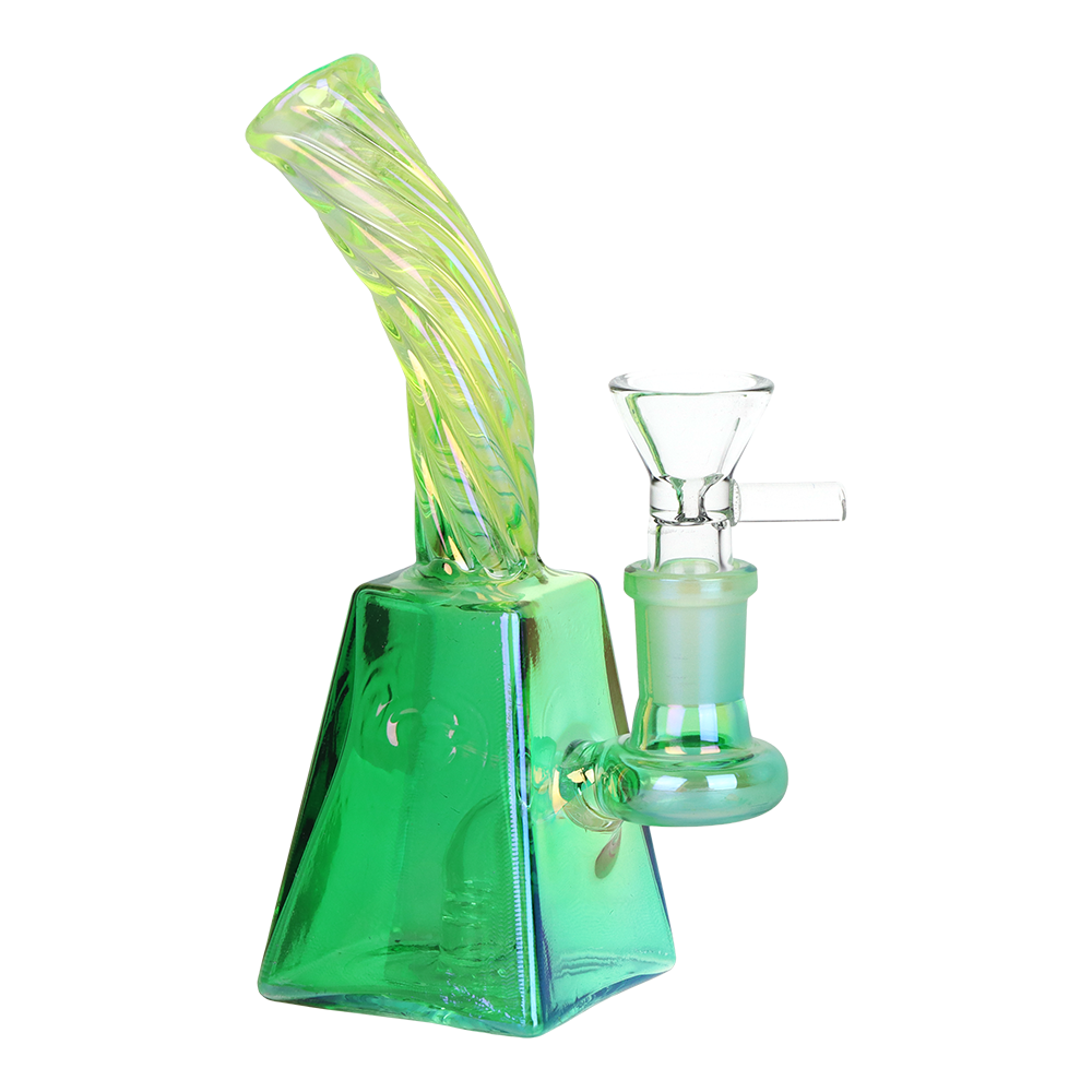 SeshGear electroplated glass water pipe with a 14mm female joint, sold as a three piece bundle