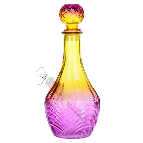SeshGear Vintage Decanter Style Ombre Glass Water Pipe | High Stripe | 11" | 14mm F | Colors Vary