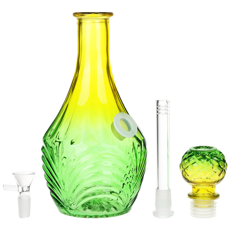 SeshGear Vintage Decanter Style Ombre Glass Water Pipe | High Stripe | 11" | 14mm F | Colors Vary