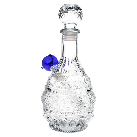 SeshGear Vintage Decanter Style Glass Water Pipe | Round Lotus | 10.75"  | 14mm F | Colors Vary