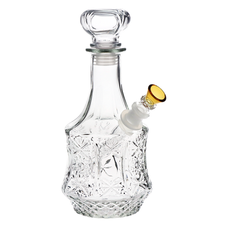 SeshGear Vintage Decanter Style Glass Water Pipe | Sun Flower | 9.5" | 14mm F | Colors Vary