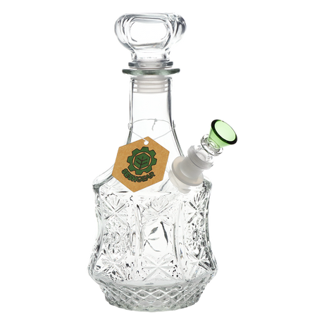 SeshGear Vintage Decanter Style Glass Water Pipe | Sun Flower | 9.5" | 14mm F | Colors Vary