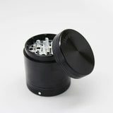 Sharpstone 5 Piece Hard Top Grinder in Black, 2.25" Diameter, Portable Aluminum Herb Grinder - Front View