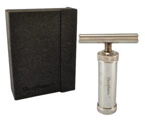 Sharpstone T-Style Press with Case - Silver, Portable Aluminum Herb Press