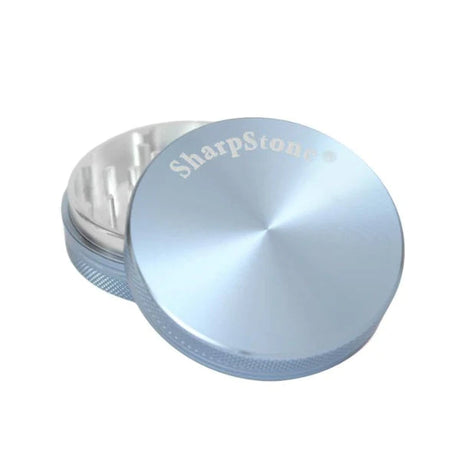 Sharpstone 2-Piece Hard Top Grinder in Blue, Compact Aluminum Design, 2.5" Size, for Dry Herbs