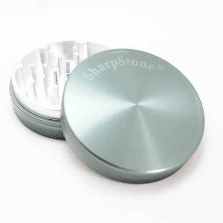 Sharpstone 2 Piece Hard Top Grinder in Grey, Compact Aluminum Design for Dry Herbs