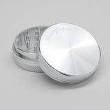 Sharpstone Hard Top 2-Piece Grinder in Silver, Compact Design for Dry Herbs - Front View