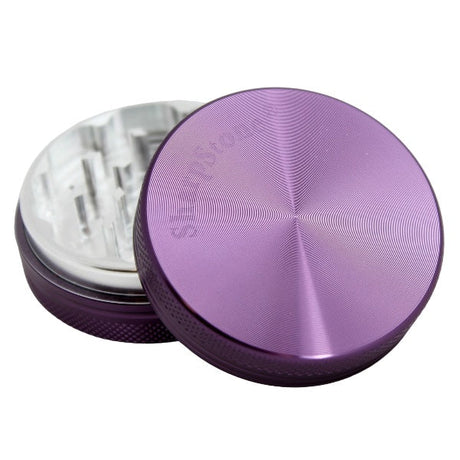 Sharpstone 2 Piece Hard Top Grinder in Purple, Compact Aluminum Design, 2.5" Size, for Dry Herbs