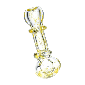 Shattered Reflections Clear Glass Hand Pipe, 4" Spoon Design, Portable for Dry Herbs