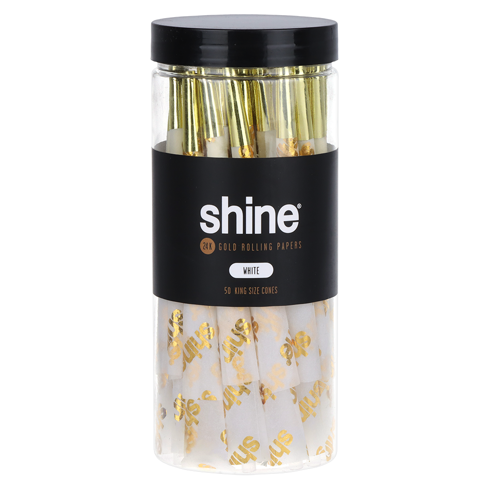 Shine 24K Gold Pre-Rolled Cones | King Size | 50pc Jar