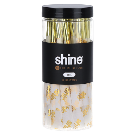 Shine 24K Gold Pre-Rolled Cones | King Size | 50pc Jar