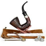 Shire Pipes Hungarian Calabash Cherry Wood Pipe with Accessories on White