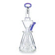 MAV Glass Showerhead Beaker Natural Recycler Vernon with Purple Accents
