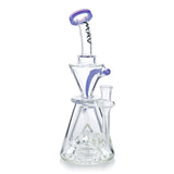 MAV Glass - Showerhead Beaker Natural Recycler Vernon Dab Rig with Purple Accents