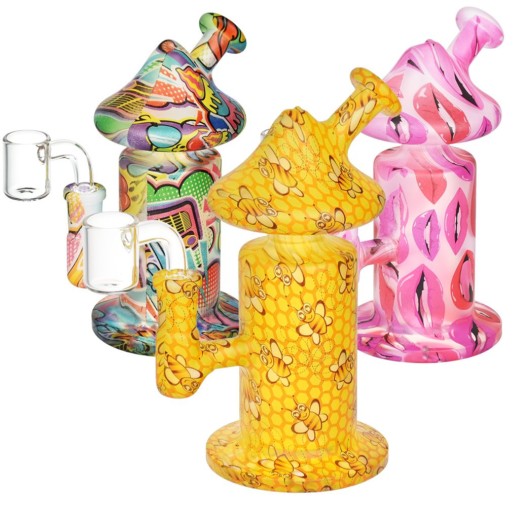 Shroom Dome Glass Dab Rig | 6.25" | 14mm F | Designs Vary