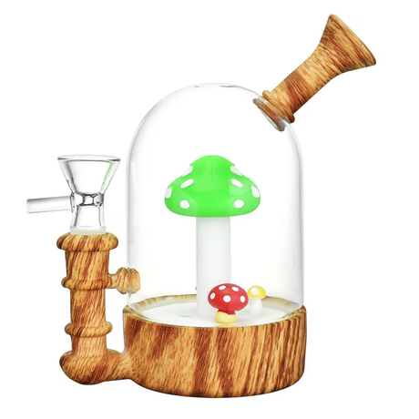 Shroom Family Bell Jar Silicone & Glass Water Pipe | 5.5" | 14mm F