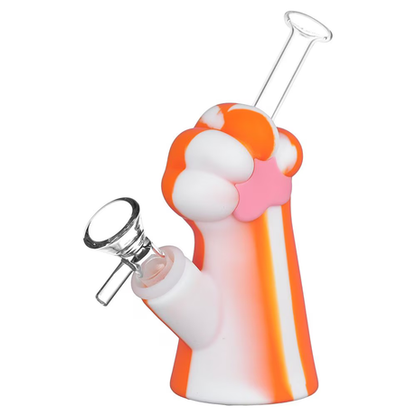 Cat Paw Silicone Water Pipe | 6.15" | 14mm F | Assorted Colors | 4ct Bundle