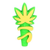 Hemp Leaf Silicone Hand Pipe | 3" | Assorted Colors | 5ct Bundle