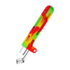 PILOT DIARY 2 IN 1 Concentrate Taster Pipe in GREEN/YELLOW/RED with Keychain - Angled View