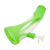 8.6" Pilot Diary Glow In The Dark Silicone Bong - Angled Side View