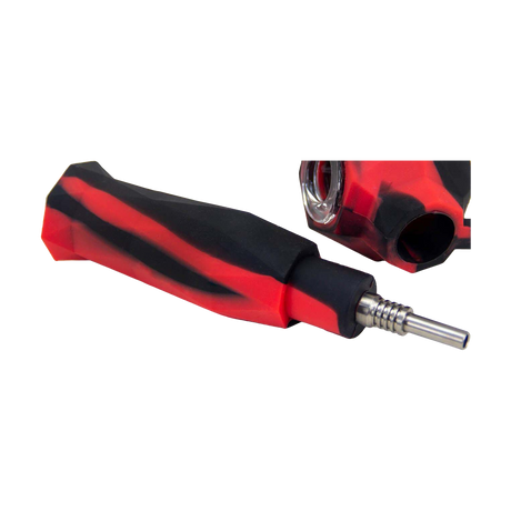 PILOT DIARY 2-in-1 Silicone Honey Straw Pipe in Red & Black - Easy to Clean