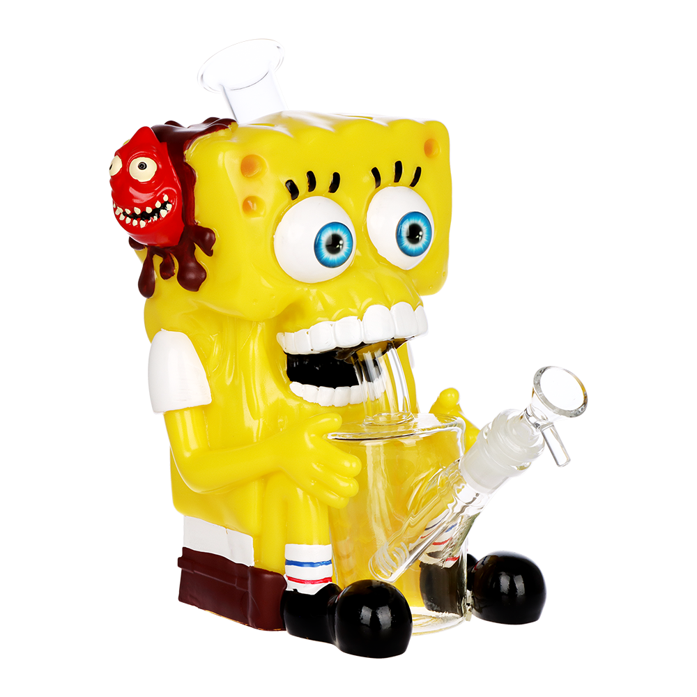 Silly Sponge Glass & Vinyl Water Pipe | 10" | 14mm F