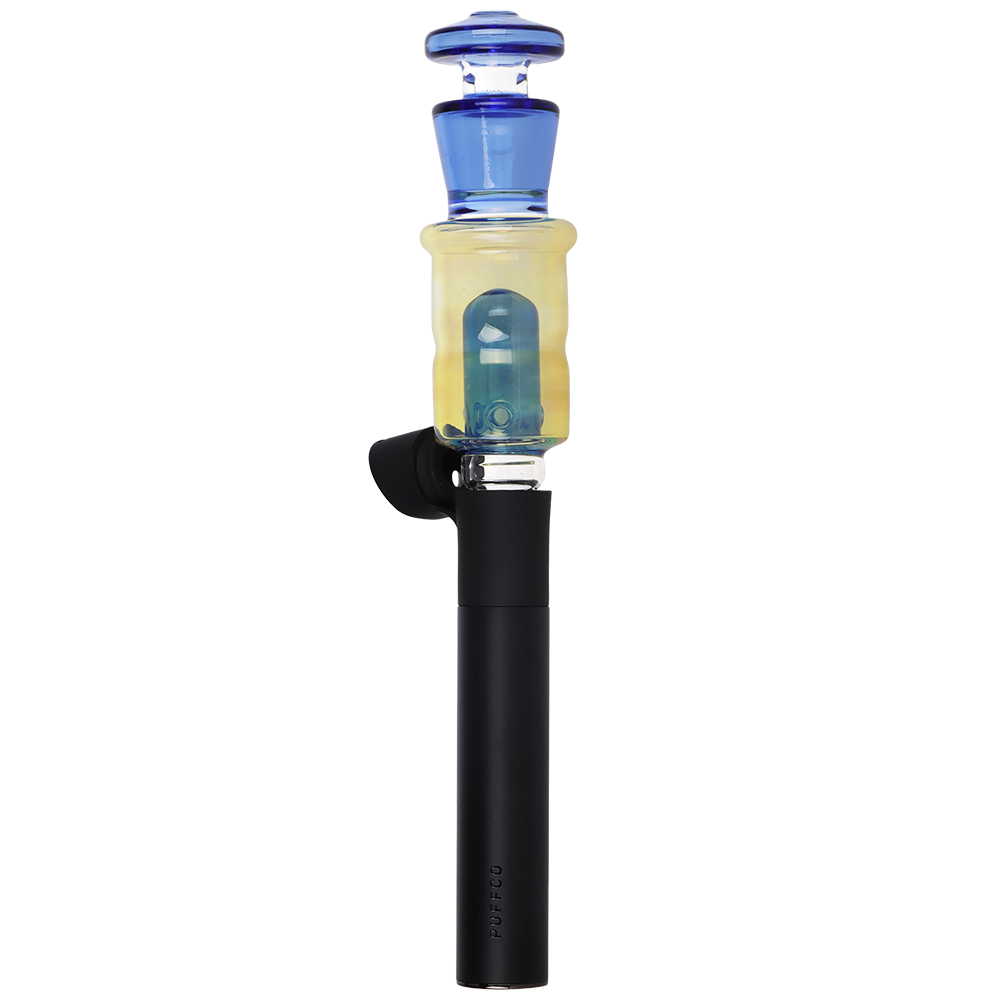 Silver Fumed Bubbler Puffco Pivot attachment, 4.1 inch borosilicate glass with a dome percolator